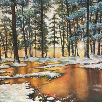 Jas Zimnej Krajiny - akrylová krajinomaľba, obraz na stenu