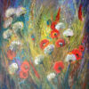 Ružena Velesová - akrylová maľba prŕody, ručne maľovaný obraz, kvety
