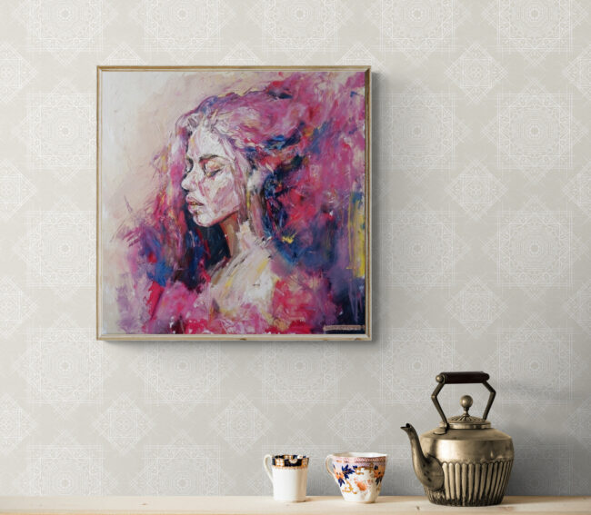 Igor Navrotskyi - olejová figuratívna maľba, portrét ženy, obraz na stenu