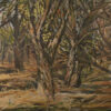 Milan Laciak - akrylová krajinomaľba, ručne maľovaný obraz prírody, stromy v lese