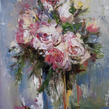 Igor Navrotskyi - olejomaľba obraz zátišia, olej na plátne, ručne maľovaný obraz kvety