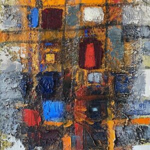 Mykola Bodnar – Abstrakt II, olej na plátne
