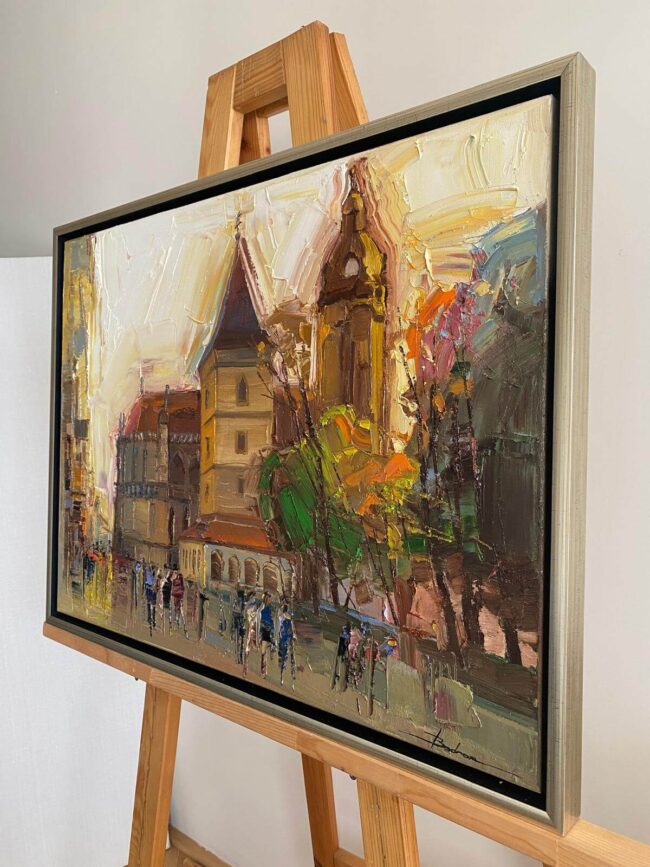 Mykola Bodnar – Košice II, olej na plátne