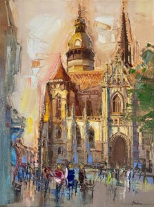 Mykola Bodnar – Košice III, olej na plátne