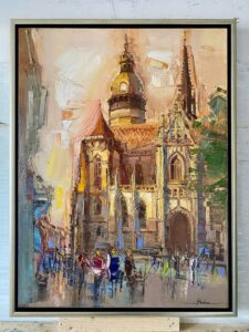 Mykola Bodnar – Košice III, olej na plátne