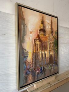Mykola Bodnar – Košice III, olej na plátne