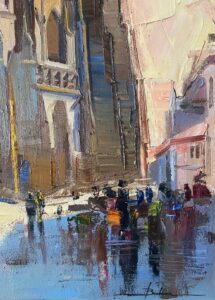 Mykola Bodnar – Košice IV, olej na plátne