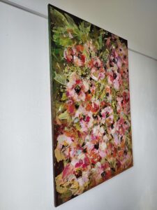 Andrea Ribovičová – Ružová záhrada, akryl