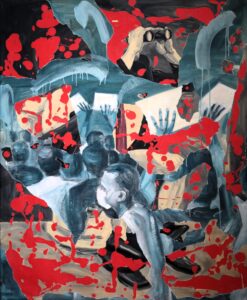 Roman Ďurček – Disharmónia II, akryl