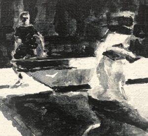 Roman Ďurček – Stolný tenis, akryl