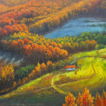 Michal Sabo Balog – Karpaty 3, olej na na plátne