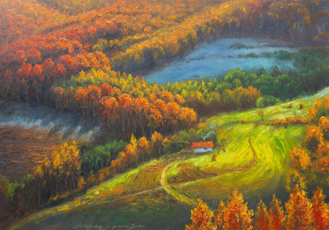 Michal Sabo Balog – Karpaty 3, olej na na plátne