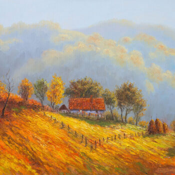 Michal Sabo Balog – Karpaty 2, olej na na plátne