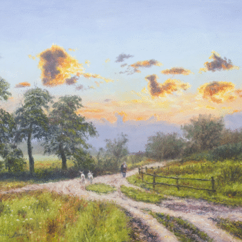 Michal Sabo Balog – Cestou na pastvisko, olej na plátne