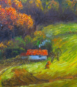 Michal Sabo Balog – Karpaty 3, olej na na plátne