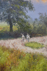 Michal Sabo Balog – Cestou na pastvisko, olej na plátne