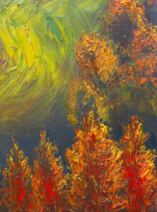 Michal Sabo Balog – Karpaty 3, olej na na plátne