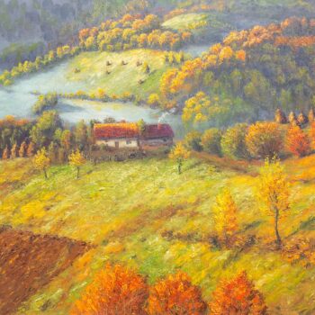 Michal Sabo Balog – Karpaty 10, olej na plátne