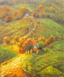 Michal Sabo Balog – Karpaty 9, olej na plátne