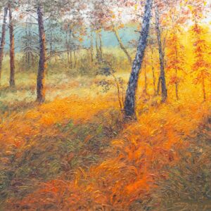 Michal Sabo Balog – Na okraji lesika, olej na plátne