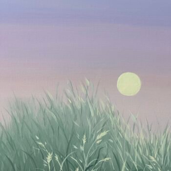 Dorotka Arvidsson – Fialový súmrak, olej na plátn